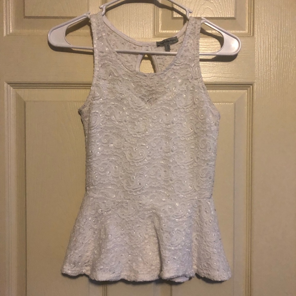 Lace Peplum Blouse